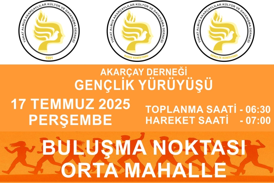 AKARCAY DERNEĞİ GENÇLİĞİN GÖÇ YÜRÜYÜŞÜ